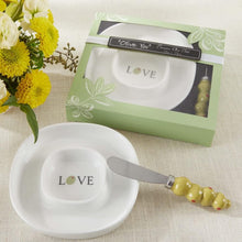 Kate Aspen "Olive You" Olive tray & cheese spreader Set Gift Boxed for Bridal Shower, Wedding Favors