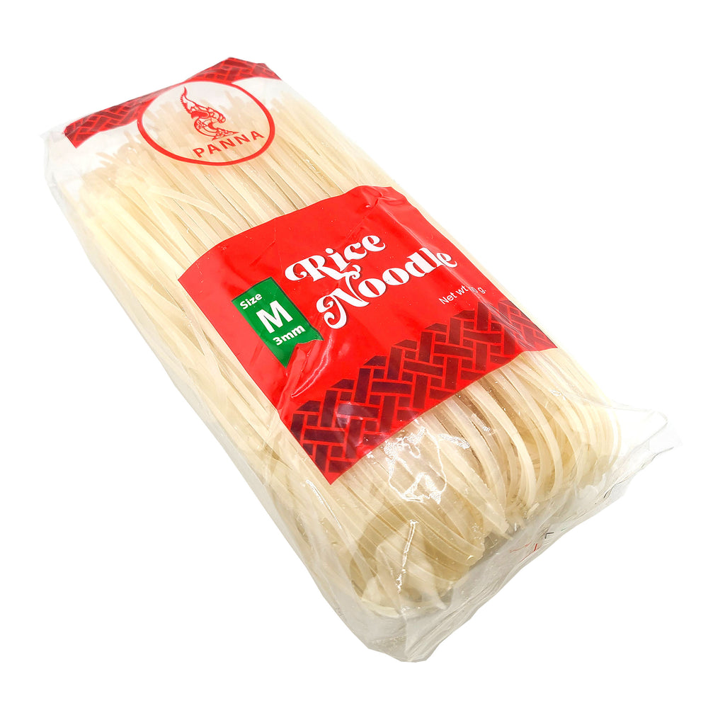 Panna Premium Thai Rice Stick Noodles M (3mm) Wide Dried 100% Natural ...