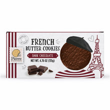 Pierre Biscuiterie French Butter Cookies Coated DARK CHOCOLATE 4.76 Oz. / 135 g. (Pack of 2)