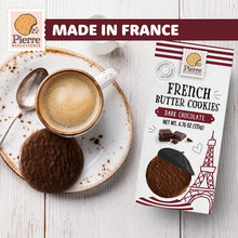 Pierre Biscuiterie French Butter Cookies Coated DARK CHOCOLATE 4.76 Oz. / 135 g. (Pack of 2)