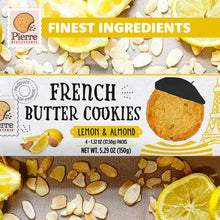 Pierre Biscuiterie French Butter Cookies LEMON & ALMOND 5.29 Oz. / 150 g. (Pack of 3)