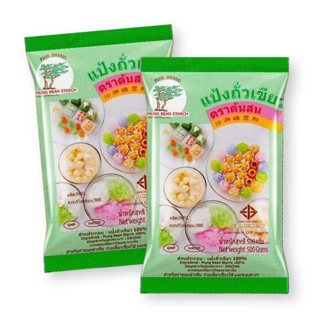 Pine Brand Mung Bean Starch Flour 1.1 lbs / 500 g. (Pack of 2)