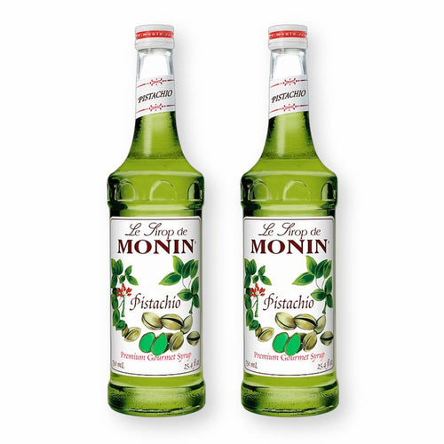 Monin Pistachio Syrup for Cocktails, Coffee, and Beverages 750 Ml. / 25.4 Fl. Oz. (Pack of 2)