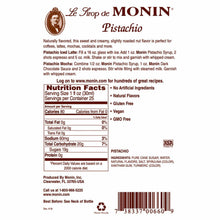 Monin Pistachio Syrup for Cocktails, Coffee, and Beverages 750 Ml. / 25.4 Fl. Oz. X 12 (Factory Case)