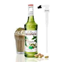 Monin Pistachio Syrup with Pump Starter Set for Cocktails, Coffee, and Beverages 750 Ml. / 25.4 Fl. Oz. (2-Pc Set)