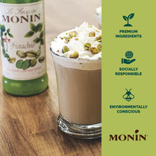 Monin Pistachio Syrup for Cocktails, Coffee, and Beverages 750 Ml. / 25.4 Fl. Oz. (Pack of 2)