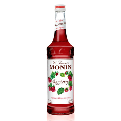 Monin Raspberry Syrup for Cocktails, Coffee, and Beverages 750 Ml. / 25.4 Fl. Oz. X 12 (Factory Case))