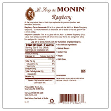 Monin Raspberry Syrup for Cocktails, Coffee, and Beverages 750 Ml. / 25.4 Fl. Oz. X 12 (Factory Case))