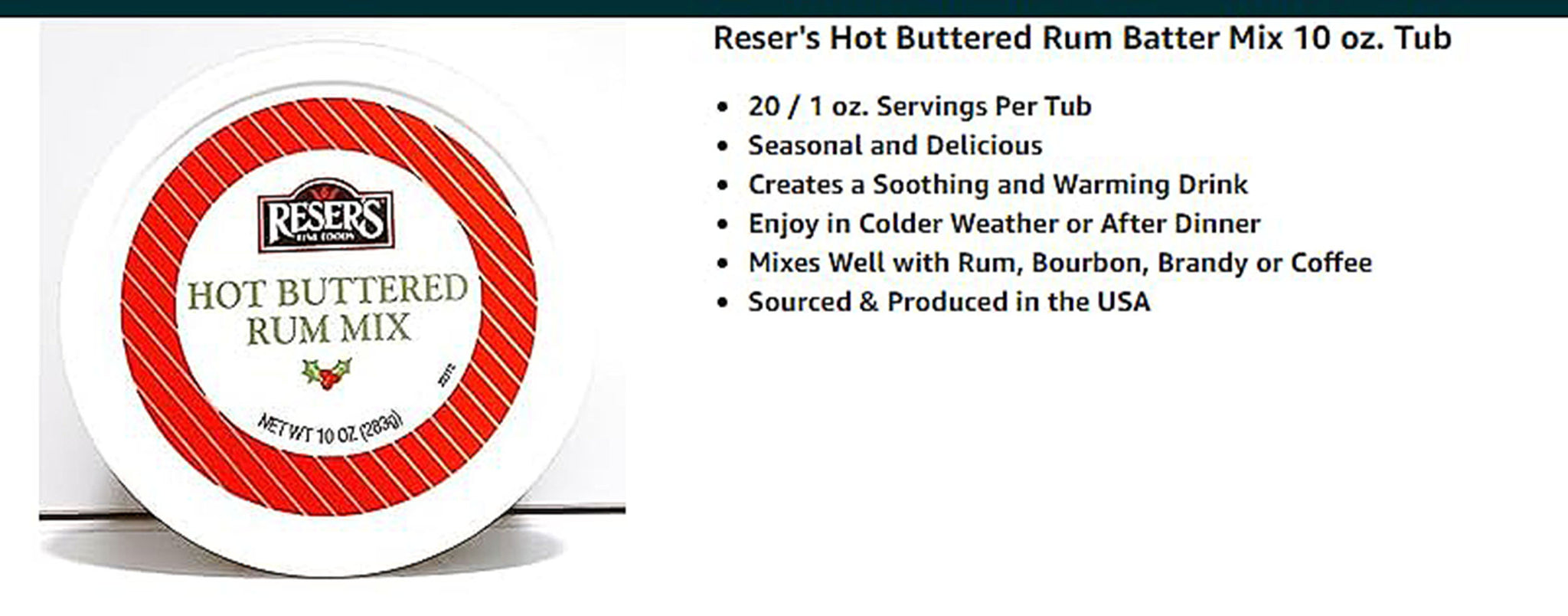 Reser's Hot Buttered Rum Hot Toddy Mix 10 Oz. SecretPantryLA
