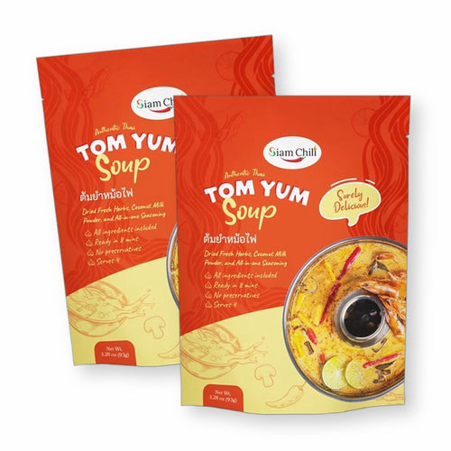 Siam Chili Tom Yum Soup All-in-One Meal Kit Set 3.28 Oz. / 93 g. (Pack of 2)