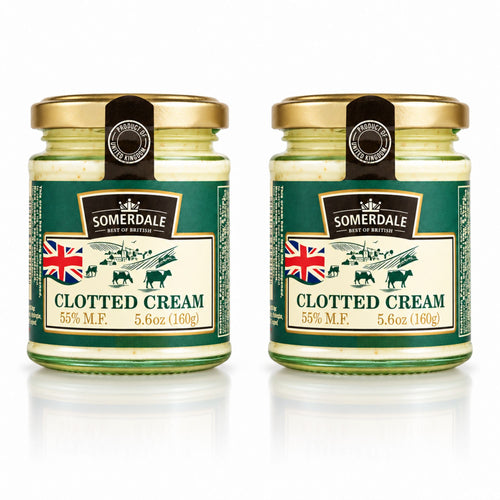 Somerdale English Clotted Cream 5.6 oz (160 g) – Traditional British Cream for Scones & Afternoon Tea (Pack of 2)