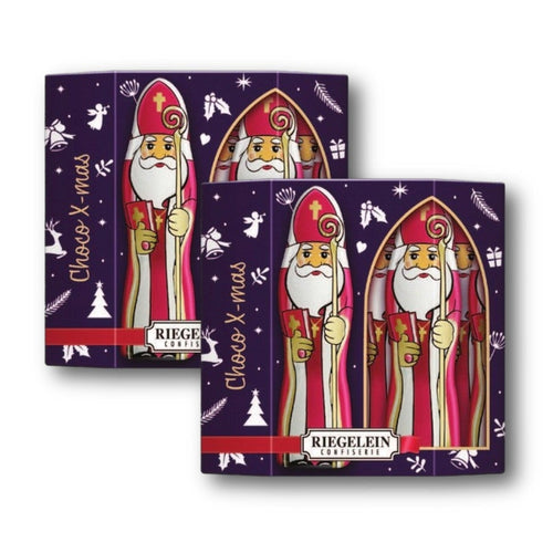 Riegelein Solid St. Nicholas Chocolate 30% Cocoa Fairtrade 10 Pieces 125 g. (Pack of 2)