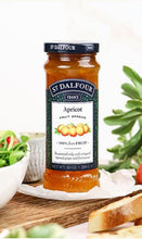 St. Dalfour Apricot Fruit Spread Preserve 2 X 10 Oz. (284 G) with Stainless Steel Spreader Spoon (3-Pc Set)