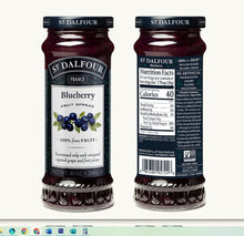 St. Dalfour Blueberry Fruit Spread Preserve 2 X 10 Oz. (284 G) wtih Stainless Steel Spreader Spoon (3-Pc Set)