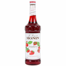 Monin Strawberry Syrup for Cocktails, Coffee, and Beverages 750 Ml. / 25.4 Fl. Oz. X 12 (Factory Case)