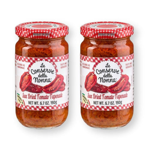 Le Conserve della Nonna SUN DRIED TOMATO Tapenades 6.7 Oz. / 190 G. (Pack of 2)