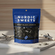 Nordic Sweets Sweet Black Locorice Candy 5 Oz. / 141 g. (Pack of 2)