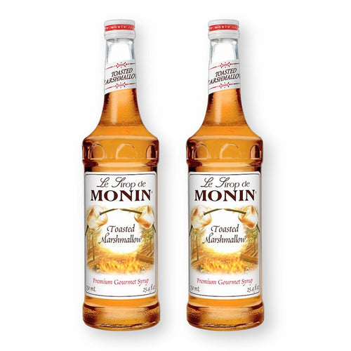 Monin Toasted Marshmallow Syrup for Cocktails, Coffee, and Beverages 750 Ml. / 25.4 Fl. Oz. (Pack of 2)