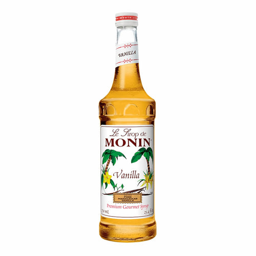 Monin Vanilla Syrup for Cocktails, Coffee, and Beverages 750 Ml. / 25.4 Fl. Oz. X 12 (Factory Case)