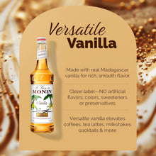 Monin Vanilla Syrup for Cocktails, Coffee, and Beverages 750 Ml. / 25.4 Fl. Oz. (Pack of 2)