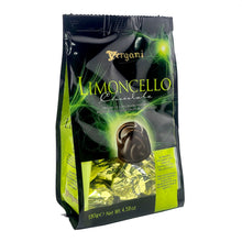 Vergani Limoncello Italian Dark Chocolate Praline with Limoncello Liqueur Cream Filled 4.58 Oz. X 2 with Bonus Vintage Design Metallic Bag Clip