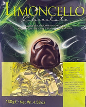 Vergani Limoncello Italian Dark Chocolate Praline with Limoncello Liqueur Cream Filled 4.58 Oz. X 2 with Bonus Vintage Design Metallic Bag Clip