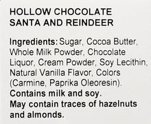 Weibler Hollow Chocolate Santa & Reindeer Tote Gift Box 5.29 Oz. (150 g.)