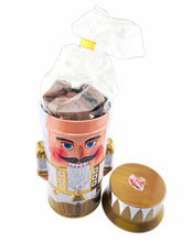 Wicklein Nutcracker Tin with Mini Cherry Fruit Filled Milk Chocolate Gingerbread Lebkuchen Cookies 7.05 Oz. /200 g.