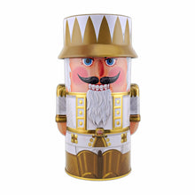 Wicklein Nutcracker Tin with Mini Cherry Fruit Filled Milk Chocolate Gingerbread Lebkuchen Cookies 7.05 Oz. /200 g.