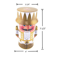 Wicklein Nutcracker Tin with Mini Cherry Fruit Filled Milk Chocolate Gingerbread Lebkuchen Cookies 7.05 Oz. /200 g.