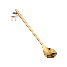 6-Piece Christmas Pendant Gold Stainless Steel Coffee/Tea/Dessert Spoon Gift Set