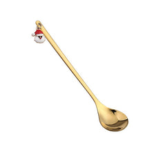 6-Piece Christmas Pendant Gold Stainless Steel Coffee/Tea/Dessert Spoon Gift Set