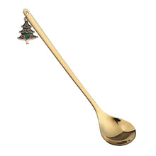 6-Piece Christmas Pendant Gold Stainless Steel Coffee/Tea/Dessert Spoon Gift Set