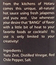 Hotaru Foods Yuzu Bang Citrus Red Hot Sauce 5 Oz. (150 ml)