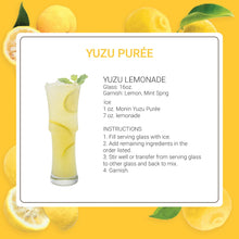 Monin Yuzu Fruit Purée Natural Flavors for Cocktails, Sodas, and Beverages 1 liter (Pack of 2)