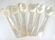 Genuine Mother of Pearl Caviar Spoons Handmade 4.5" Set of 6