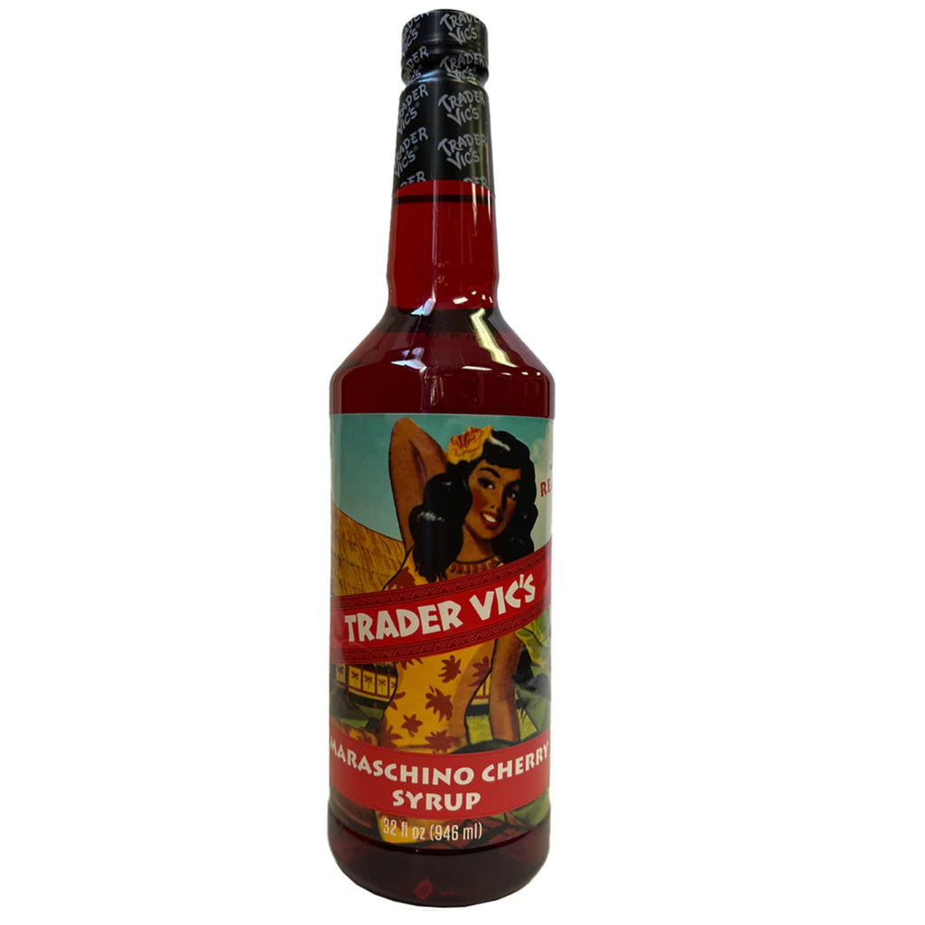 Trader Vic's Maraschino Cherry Syrup for Cocktail Mix, Mocktails, & Dr ...