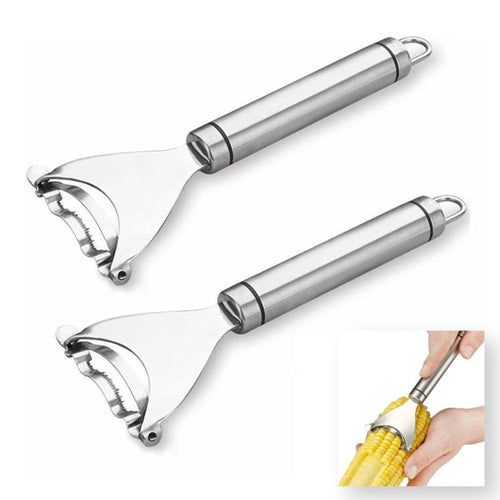 Corn Peeler and Thresher Stainless Steel for Effortless Remove Kernels from Corn on the Cob (Pack of 2)