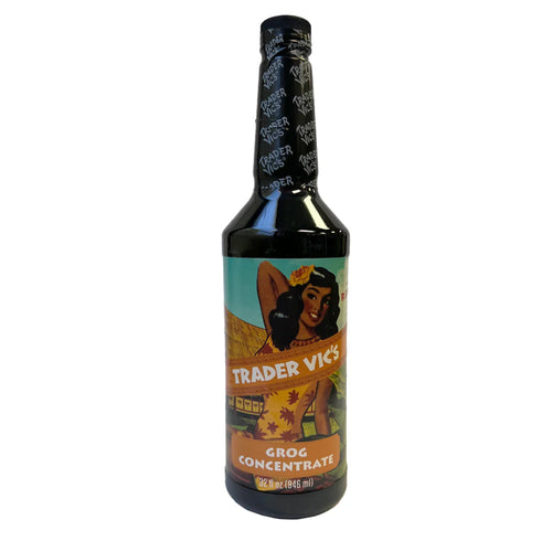 Trader Vic's Grog Concentrate Mix for Cocktail Mixes and Mocktails 32 Fl. Oz. / 946 ml.