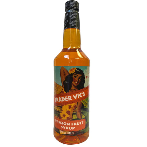 Trader Vic's Passion Fruit Syrup for Cocktail Mix, Mocktails, & Drinks 32 Fl. Oz. / 946 Ml.