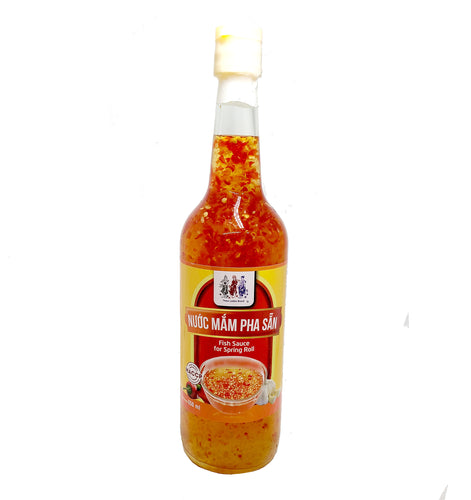 Vietnamese Fish Sauce Nuoc Mam for Vietnamese Spring Roll by Three Ladies 650 ml.