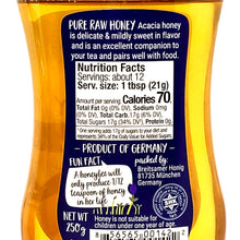 Breitsamer Honig Bee Buddy Pure Raw ACACIA Honey Squeeze Bottle 8.8 oz. (250 g.) X 2 with Bonus Gold Stainless Steel Round Tea Spoon (3-Pc Set)