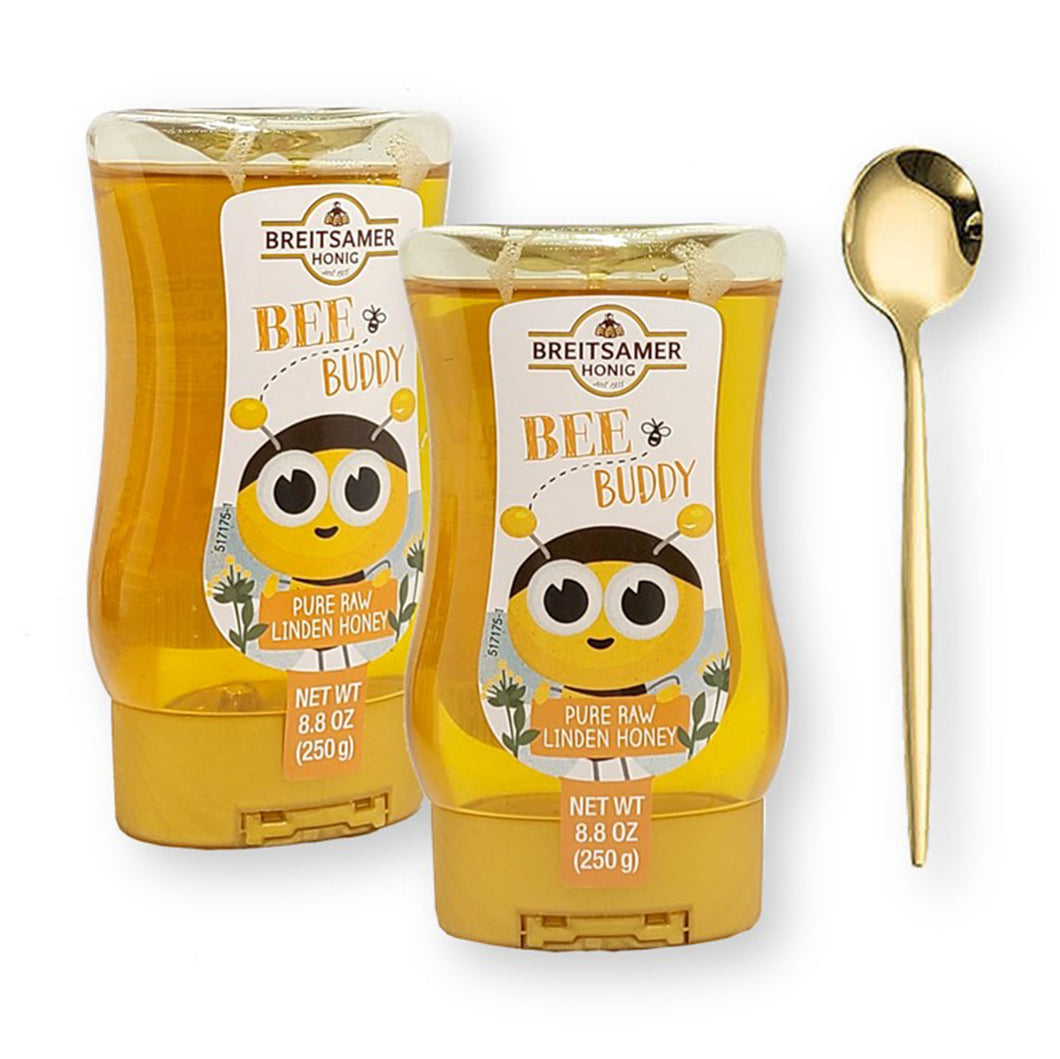 Breitsamer Honig Bee Buddy Pure Raw LINDEN Honey Squeeze Bottle 8.8 oz –  SecretPantryLA