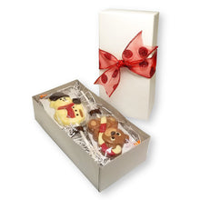 Belfine Fine Belgian Chocolate Lollipops Frosty the Snowman & Raphael the Bear Combo Gift Boxed 2 Each (Pack of 4)
