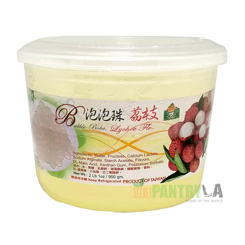 Bolle LYCHEE Popping Boba Pearls Bursting Boba 33.5 oz. / 2 lbs. 1 oz. NEW SIZE