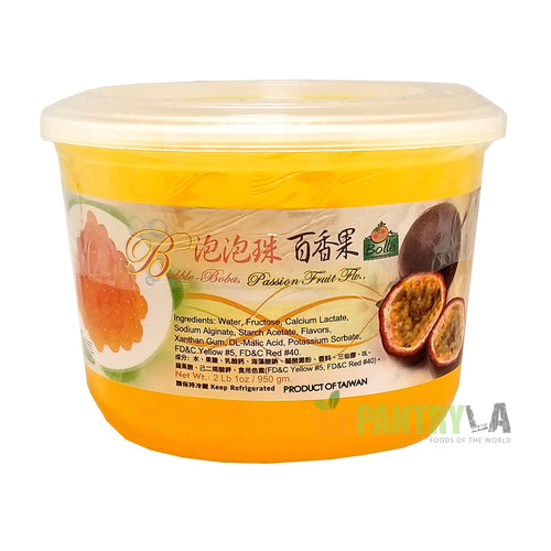 Bolle PASSION FRUIT Popping Boba Pearls Bursting Boba 33.5 oz. / 2 lbs. 1 oz. NEW SIZE