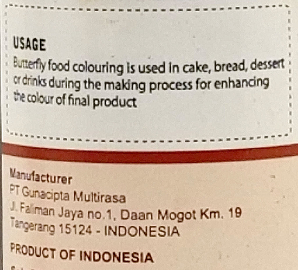 Butterfly Food Coloring Dark Red 1 Fl. Oz. (30 ml) SecretPantryLA