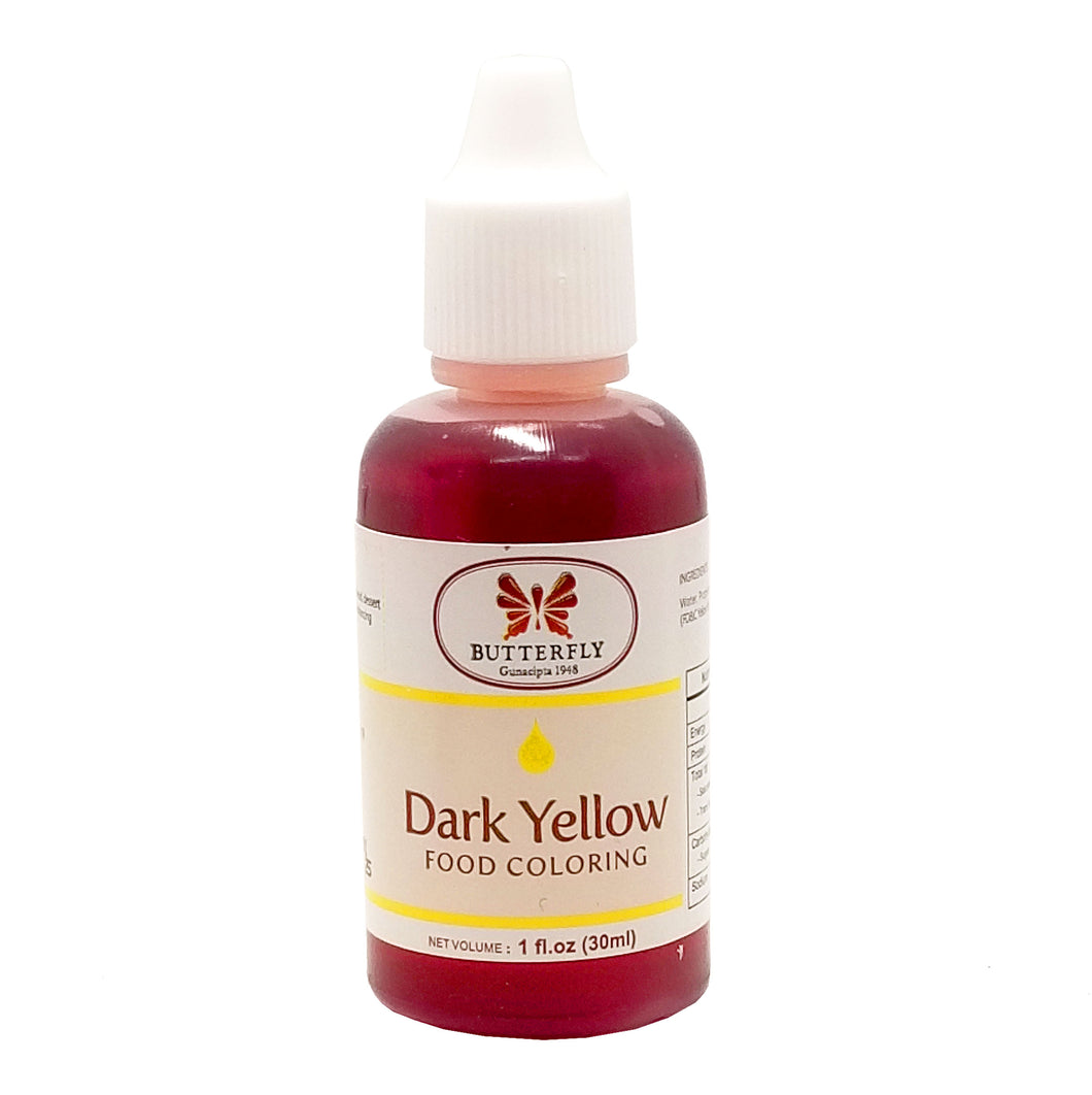 Butterfly Food Coloring Dark Yellow 1 Fl. Oz. (30 ml)