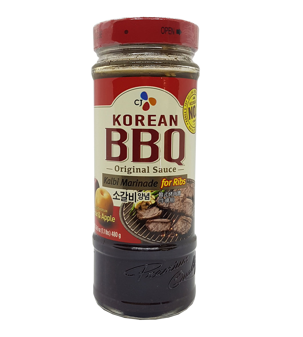 CJ Korean BBQ Sauce Kalbi Marinade for Ribs 17.6 Oz.