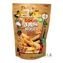 Coco Jas Roll Thai Coconut Rolls (Thong Muan) COCONUT MILK Flavor 100% Natural 3.53 Oz. X 2